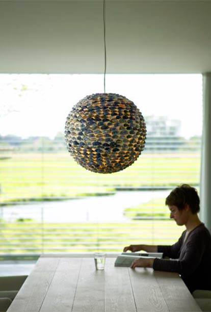 Moules lamp in een bolvorm