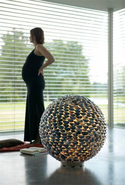 Moules lamp in een bolvorm